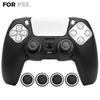 PS5 Compatible Controller Silicone Cover with Thumb Grip Caps, Anti-Slip Gamepad Skin