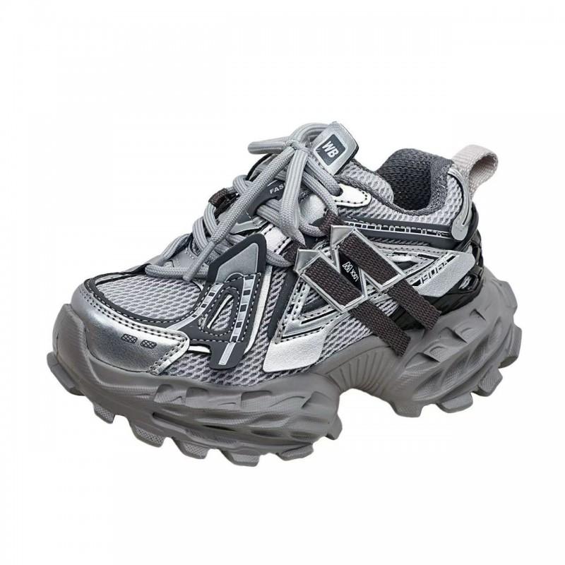 Kids Chunky Sneakers Breathable Mesh Sport Shoes Boys Girls Outdoor Casual Walking Lightweight Anti-Slip