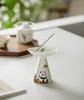 Panda Pattern Ceramic Incense Holder, 10.6 x 9.7 cm, White, Incense Burner, Incense Stick Holder (White)