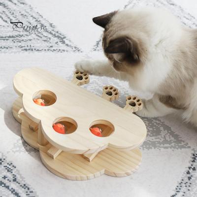 Игрушка для кошек «Бей крота» Деревянная интерактивная игрушка для кошек в форме облака Игра «Бей крота» Игрушка-когтеточка для кошек для использования в помещении