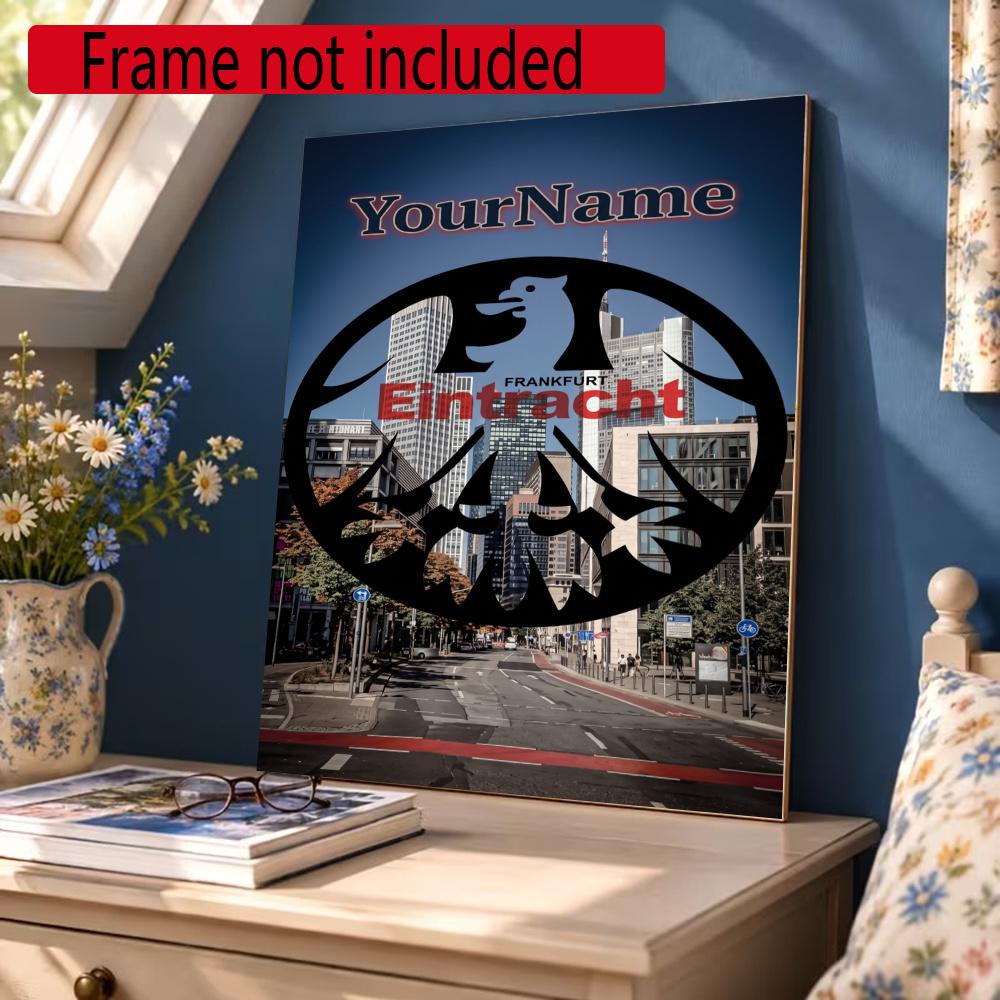 Eintracht Frankfurt Customize Your Name Diamond Painting Round Diamond Rhinestones Mosaic Diamond Embroidery Wall Paintings Rhinestones Gift Frameless