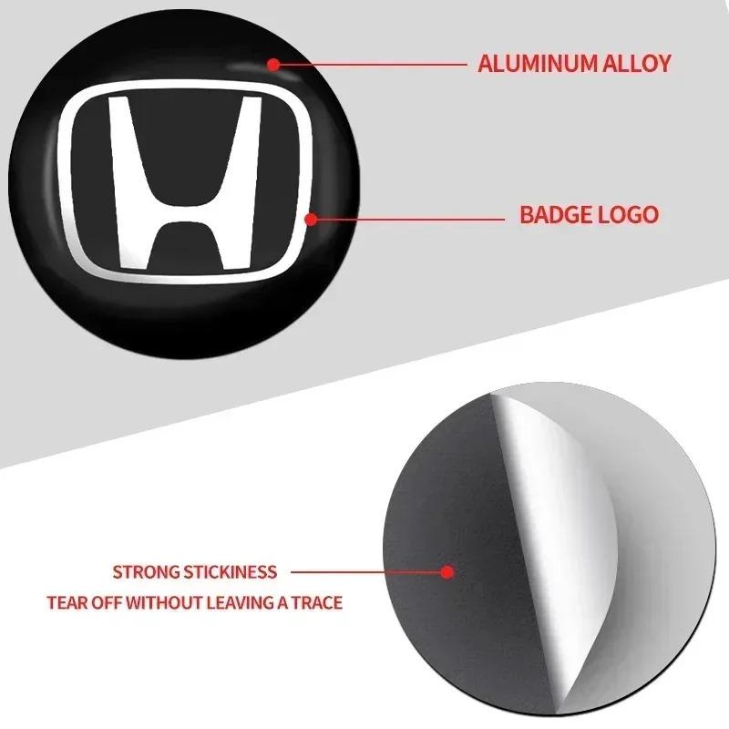 4Pcs 56mm Car Wheel Center Hub Caps Logo Sticker For Honda Civic Fit Jazz Accord Q13 CRV HRV City Odyssey Passport Pilot Vezel