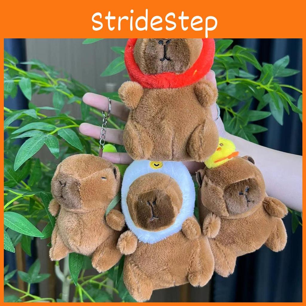 Fun Capybara Plush Keychain Colorful Animal Design Perfect For Kids Room Or Bag Decoration