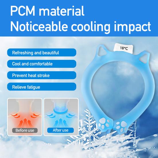 Летняя охлаждающая трубка для шеи Носимый охладитель для шеи Легкое многоразовое ледяное кольцо На открытом воздухе Предотвращение теплового удара Портативный воротник с обертыванием на шею