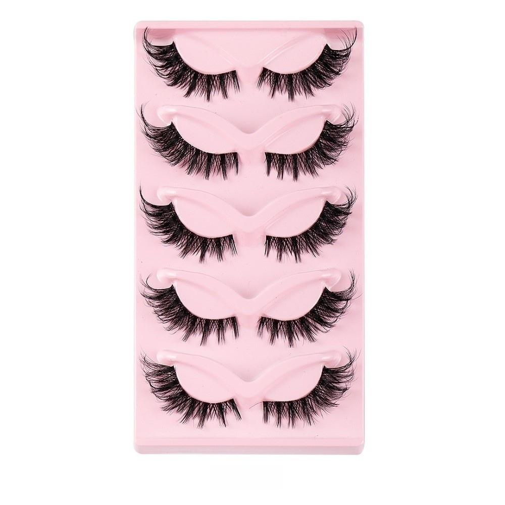 Winged End Cat Eye False Eyelashes Eye Elongated Faux Mink Lashes Fluffy Fake Lashes Cosplay