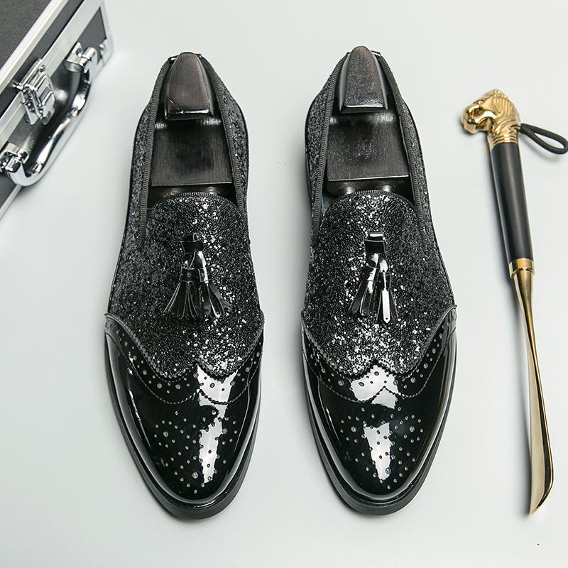 Мужские золотые/черные роскошные деловые туфли-оксфорды, мужские туфли-оксфорды для увеличения роста, лакированные, деловые, большого размера, мужские, офисные, свадебные туфли