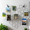 Photo Hanging Display Shelf with S Hook DIY Magazine Holder Wall Grid Panel for
