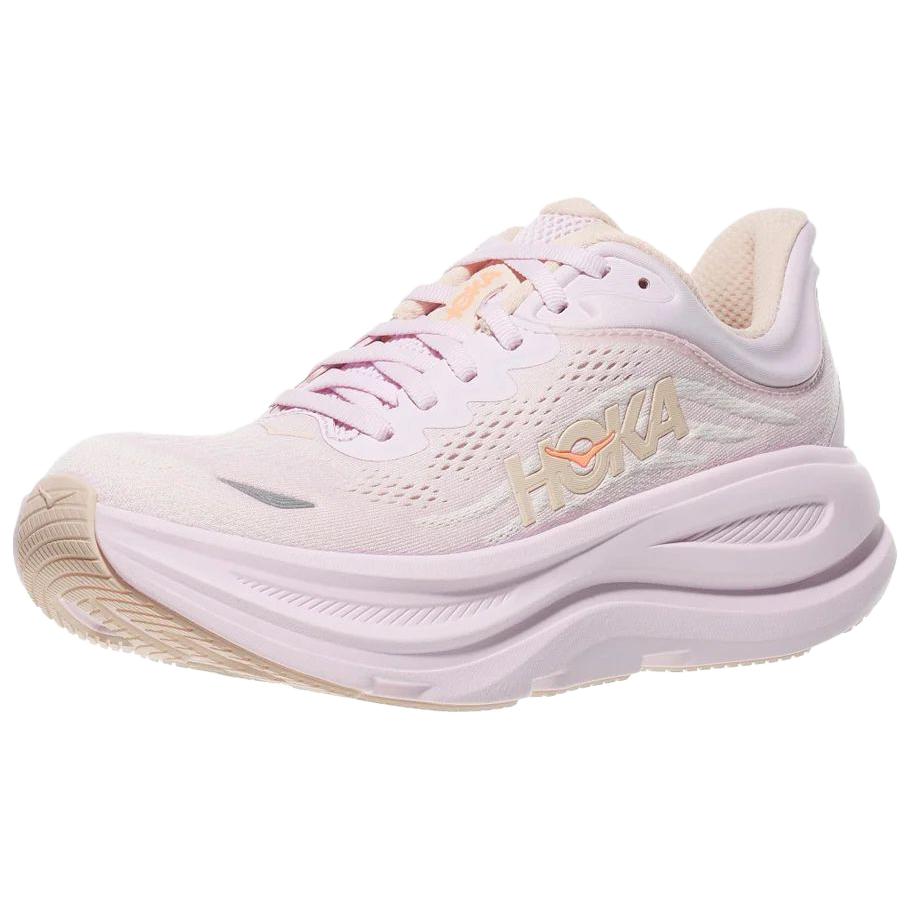 HOKA One One Bondi 9 Удобные Универсальные Прочные Дышащие Отзывчивые Повседневные Беговые Кроссовки Женские Кеды Розовый 1162014-LRMT