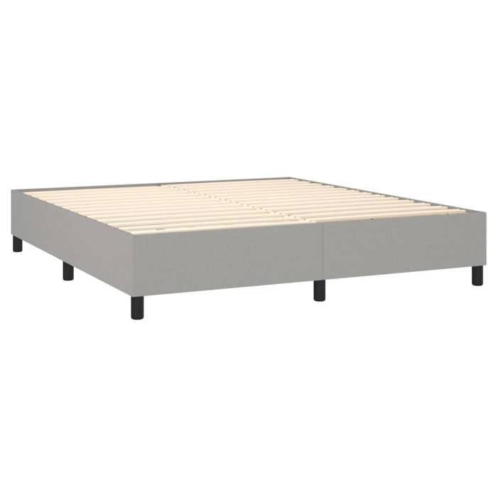 Maison Exclusive - Sommier à lattes de lit avec matelas Gris clair 160x200cm Tissu