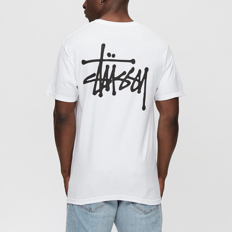 Stussy Классическая базовая футболка с принтом, короткий рукав, американский винтаж, унисекс, топ 1904257
