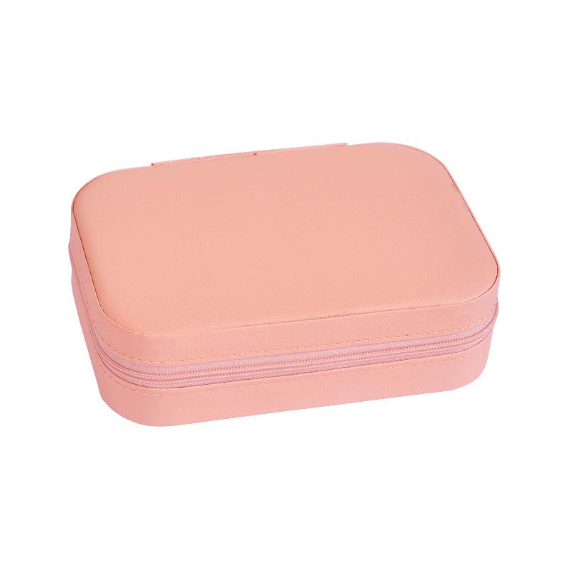 Portable Jewelry Storage Box Travel Organizer Jewelry Case Leather Storage Earrings Necklace Ring Jewelry Organizer Display