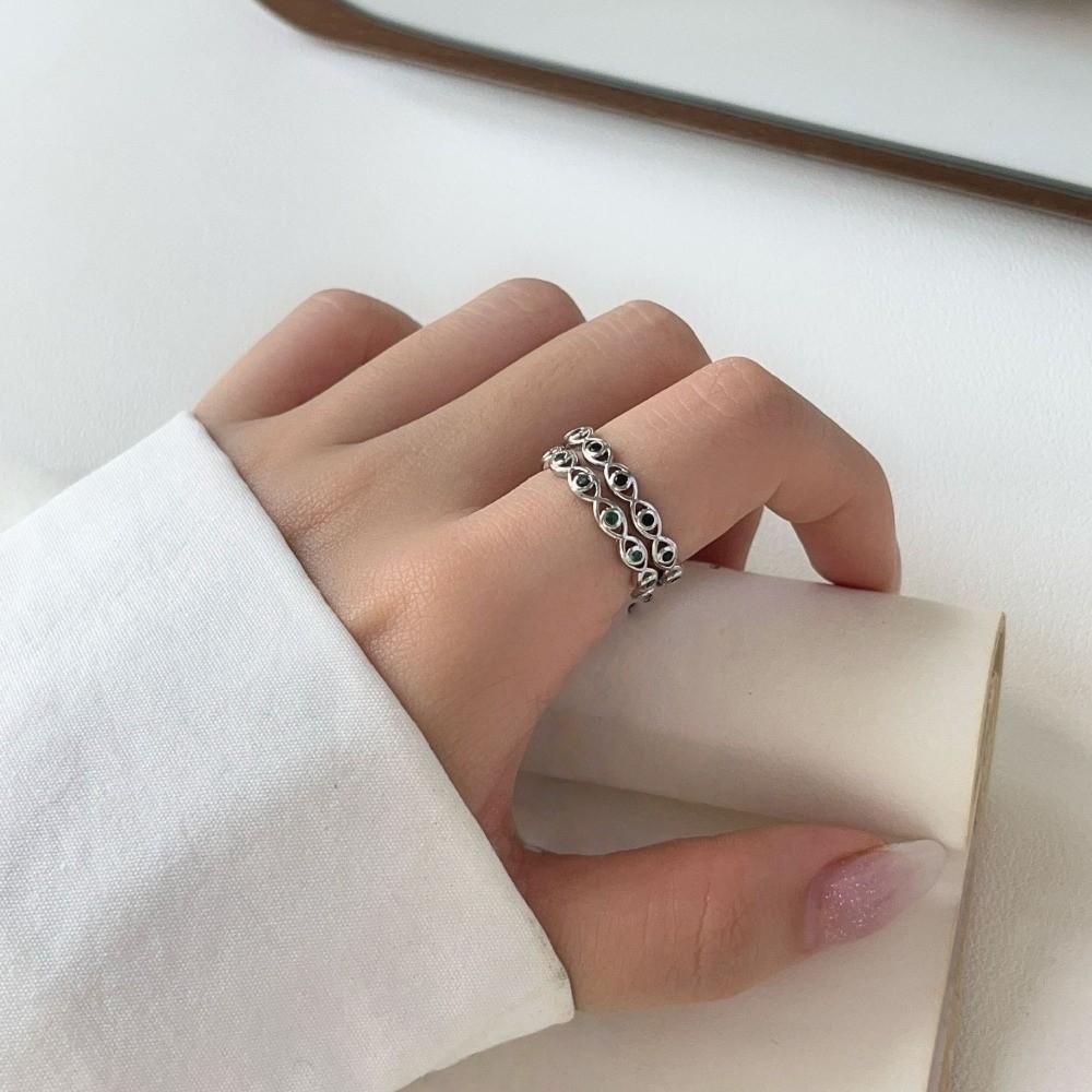 Jewelry Eyes Ring Adjustable Crystal Ring Cool Demon Eye Finger Ring Girls
