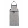 fog linen work Linen Piping Apron, Black and White Houndstooth, LKA117-BKCHE