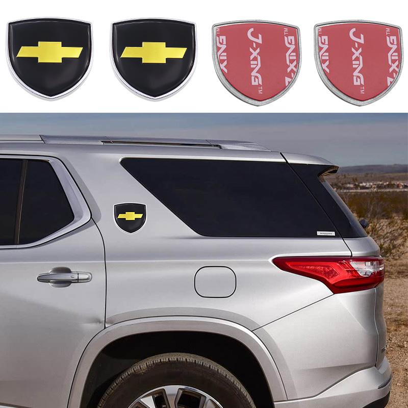 AABJX1 1pcs Chevrolet 3D 38mm metal Car Fender side logo Car door Rear Bumper tail door Emblem car door sticker Accessories