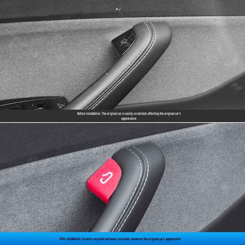 Наклейка на кнопку двери Tesla Model Y/3 - Аксессуар для защиты и украшения интерьера