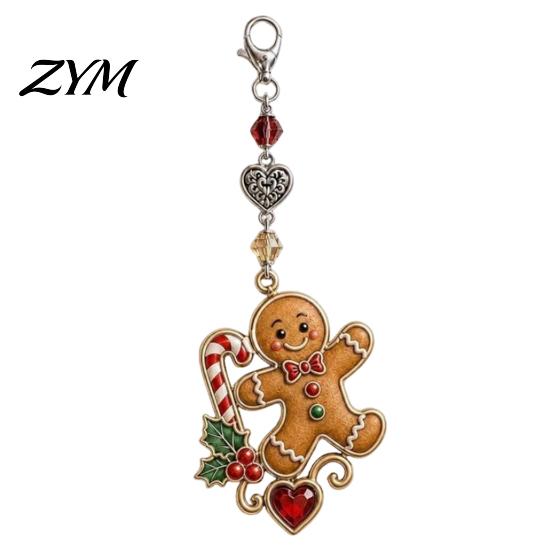 Bag Pendant Christmas Theme Keychain Pendant, Santa Reindeer Snowman Angel Hanging Decor, Durable Backpacks School Bags Decorative Charm, Xmas