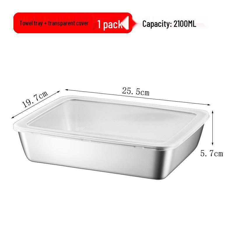 Квадратная пластина из нержавеющей стали: Многофункциональное полотенце, Контейнер для приготовления и сохранения свежести продуктов