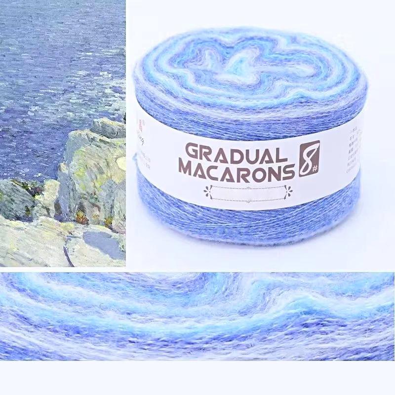 1 рулон мохера и шерсти переливающегося цвета крючком ручная вязка яркие шарфы