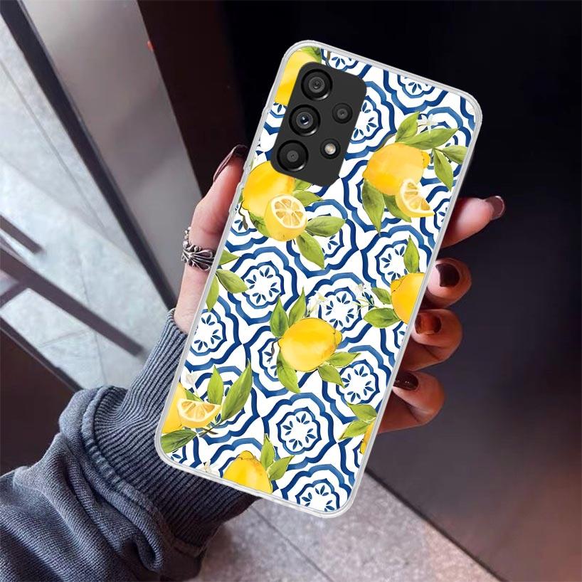 Средиземноморский Лимон Чехол для Телефона Для Samsung Galaxy A12 A52S A42 A32 A22 A51 A50 Note 20 Ultra 10 S10 Plus A71 A70 A31 A30 A10S Ga