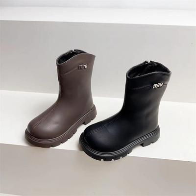 Новые детские ботинки Весенние и осенние короткие ботинки для девочек Мягкие кожаные модные кожаные ботинки Женские ботинки Treasure