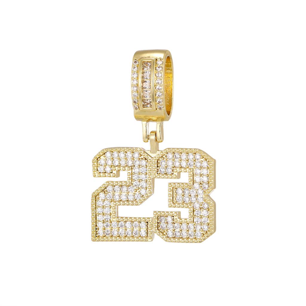 Number 23 Pendant Simple Number Twist Chain Necklace European and American Street