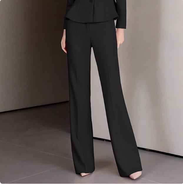 AD Winter Women's High-End Pink Wool Blend Blazer & Pants Set - Elegant Professional Outfit