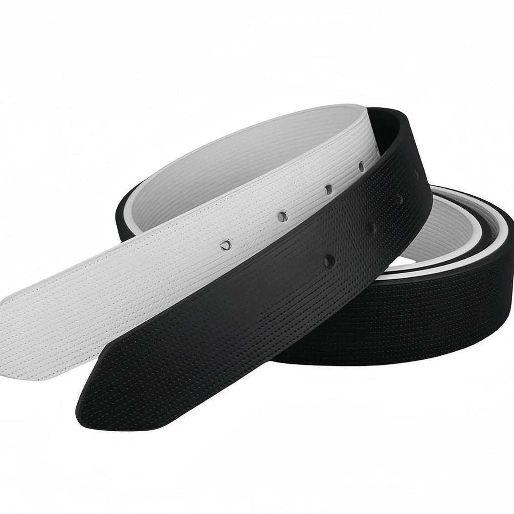 Мужской двухслойный кожаный ремень 3,5 см с автоматической пряжкой