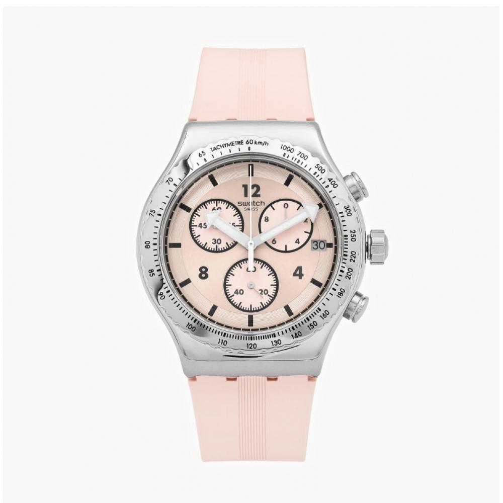 Swatch YvS532 ESSential Poppinglyn Pink Мужские уретановые часы