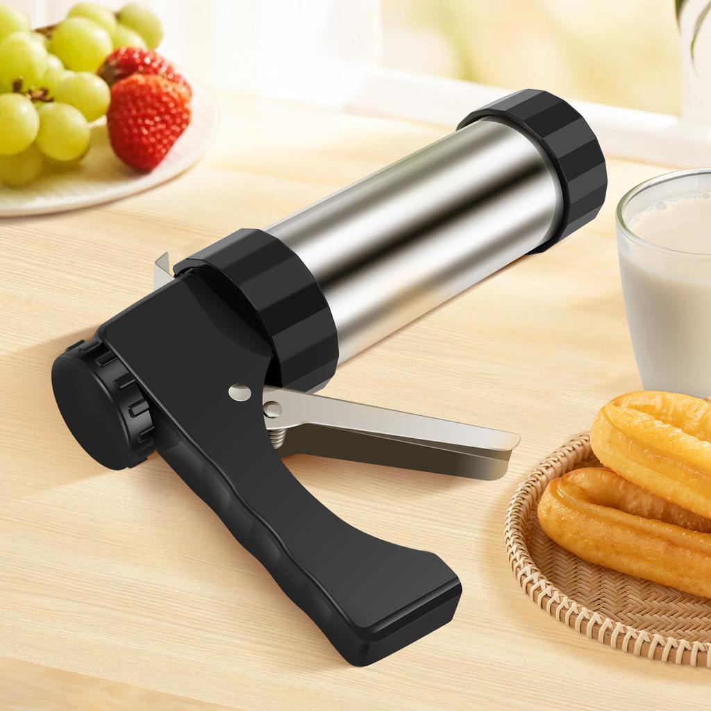 Churrera Churro Maker Machine Stainless Steel DIY Cake Cream Decor Making Machine Nozzles Mold Biscuit Maker Kitchen Baking Tool