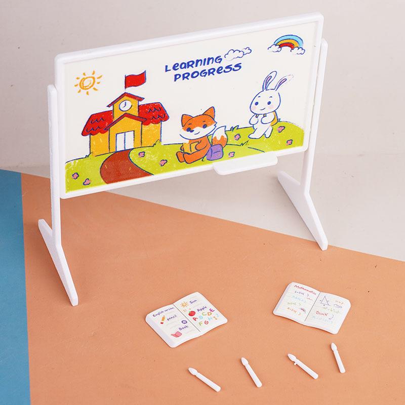 1 Набор Декор для класса Игрушка 1:12 Кукольный домик Миниатюрные парты стулья классные доски книги ранцы модель аксессуары для кукольного домика