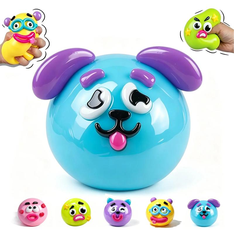 НОВИНКА Smushers Squishy, Игрушка-сквиши «Собачья мордочка» из коллекции Curiosities, Мягкая, Формируемая, Милая, Медленно восстанавливающая форму, Игрушка для сжатия, Расслабляющая, Сенсорная
