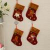 Рождественские украшения Украшения для рождественской елки Санта Светодиодные Большие Светящиеся Носки Рождественский Чулок Подарочный Мешок