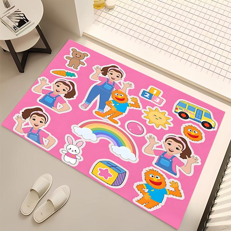 1pc Ms. Rachel Print Area Rug - Soft, Washable Non-Slip Indoor Mat, Living Room, Home Office Decorative Rug,Office Decorative