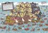 In 2000 Small Jigsaw Puzzle Pirate Ship Panic X [Made Japan] Where's Wally? (49 72cm) S92-506