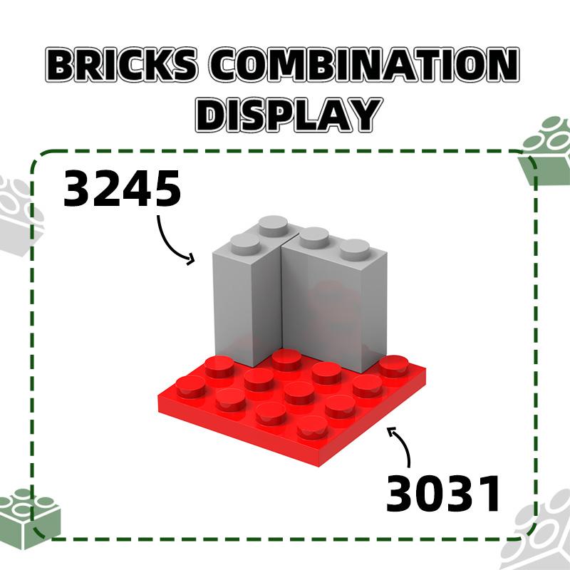 Нетоксичный 66 шт./лот 3245 1x2x2 2 точки Строительный блок Аксессуары Moc Совместимый с Кирпичом Детские игрушки Подарочная коробка