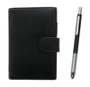 Эко B7 Мини-блокнот из коровьей кожи Черный металл 3 Меха Супертонкий Набор Черный T23-LS002B-3M50K-B