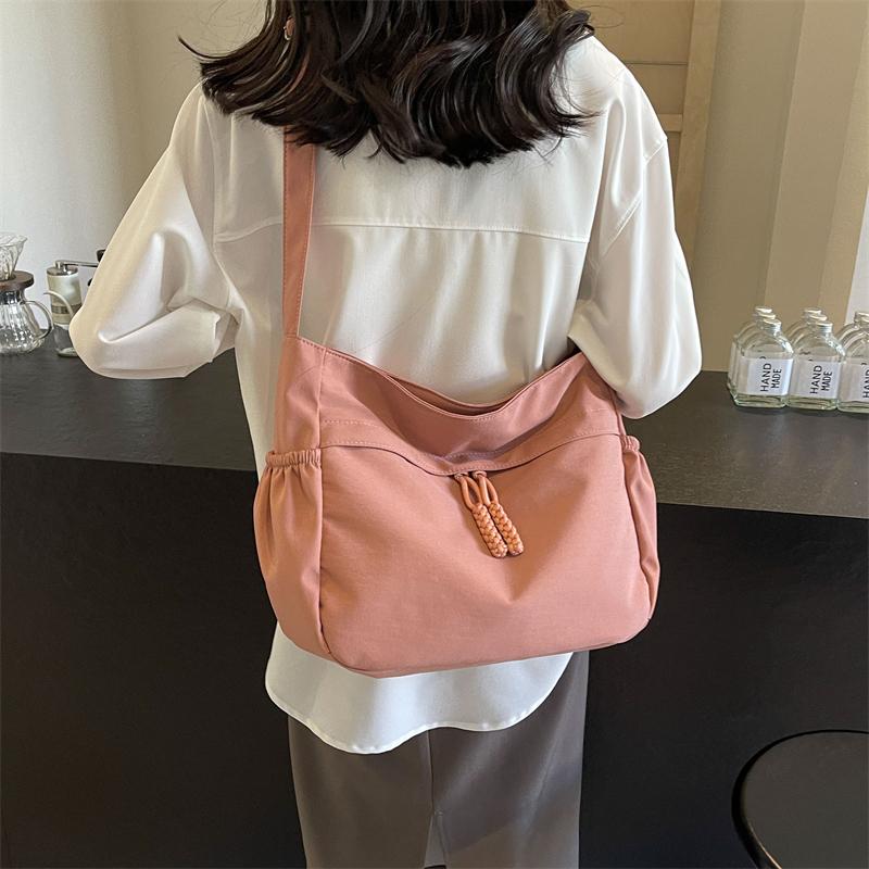 Large Capacity Women's Tote Bag Solid Color Shoulder Crossbody Bag Dumpling Bag