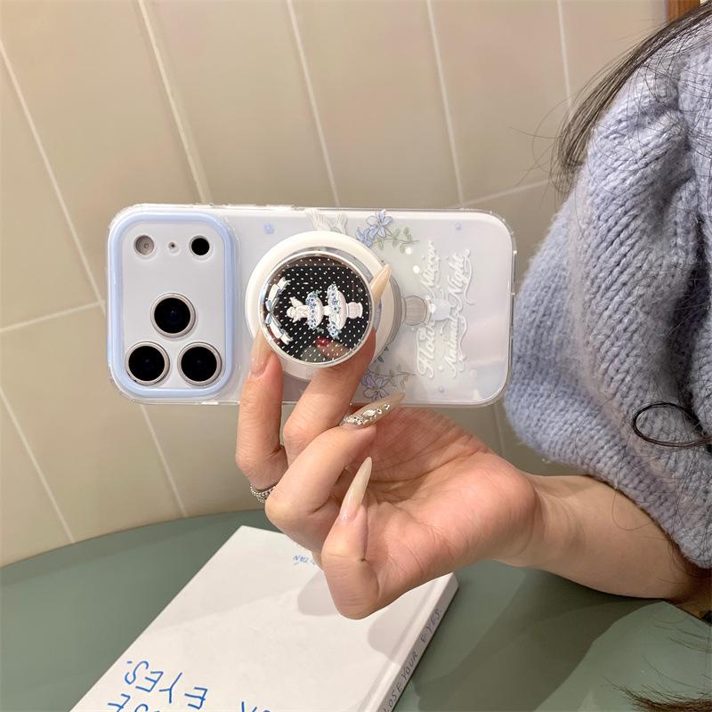 Французский Купидон Ангелочек Магнитный Чехол для Телефона для iPhone 14/15/16 Pro Max/17