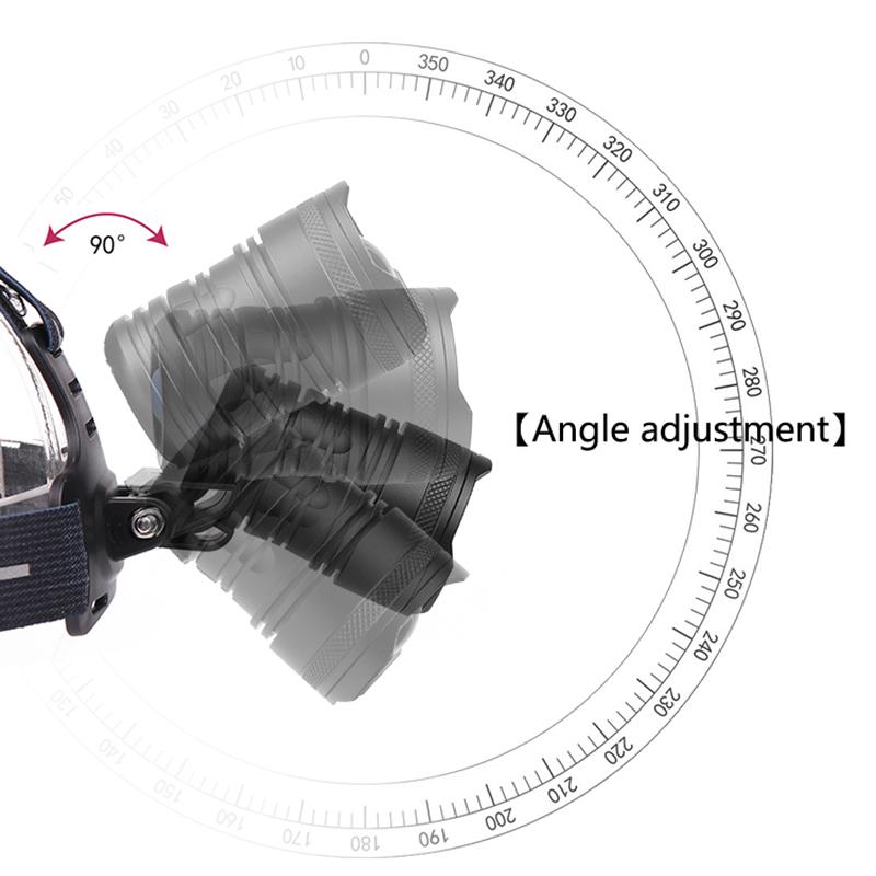 XHP50.2 Super Bright Led Headlamp Zoomable Powerbank Headlight USB Rechargeable 18650 Battery Head Flashlight Lamp 60W Torch