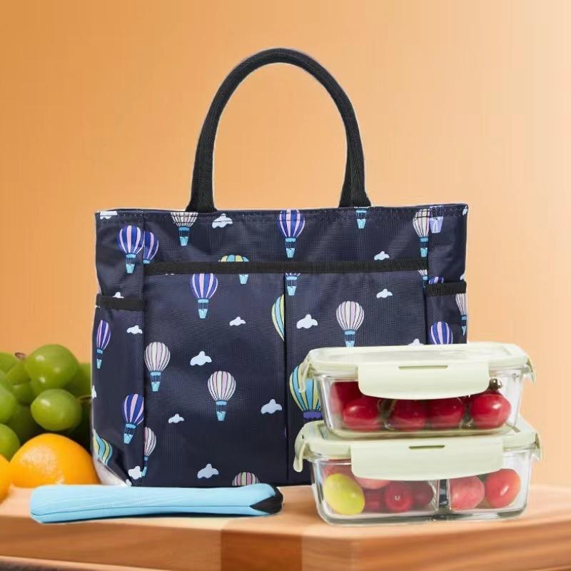 Lunch Bag for Women, Stylish Lunch Tote Bags with Cup Holder Reusable Lunch Bag for Work, Travel, Beach or Picnic,Lunch Box Gifts for Women Men