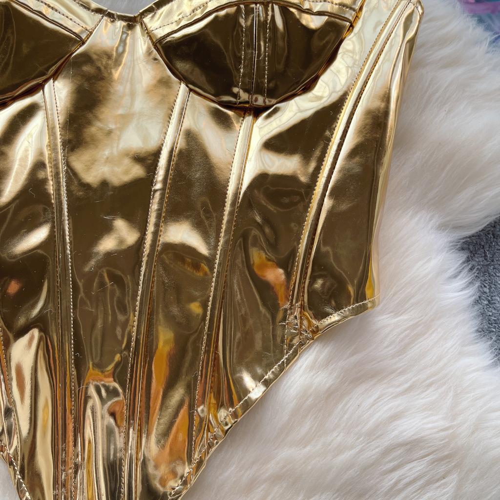 Hotsweet Tank Top for Women Cropped Strapless Irregular Sleeveless Outwear Bustier Bling Ins Solid Camisole Autumn Dropship