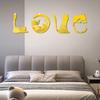 Yousheng 4 шт. наклейки с надписью «Любовь кота», самоклеящиеся наклейки на стену с изображением кота, акриловые зеркальные настенные художественные наклейки для гостиной и детской комнаты