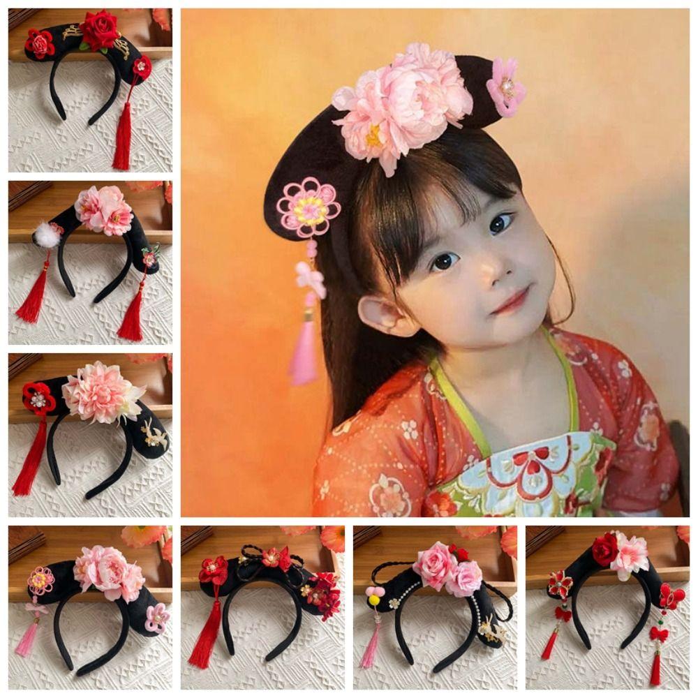 Sweet Chinese Style Hair Hoop Long Tassel Children Hair Bands Performance Props
