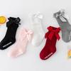 Newborn Baby Girl Socks New Kids Bow Knee High Socks Toddler Soft Cotton Summer Bowknot Hollow Out Children Princess Socks