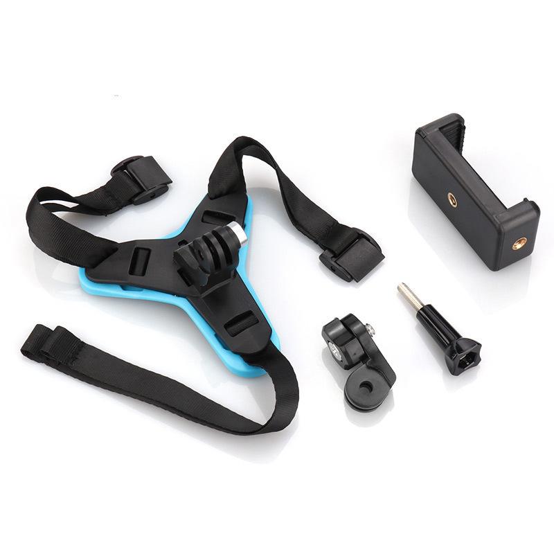 For GoPro 13 12 11 Insta360 X5 X4 Air Go Ultra DJI Action Camera Helmet Holder Accessories Motorcycle Mobile Phone Chin Holder 2