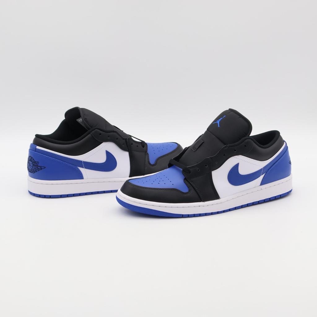 553558-140 Nike Air Jordan 1 Low Черный Белый Альтернативный Синий Носок (Мужской)
