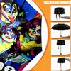 Custom Name Personalized Kiss Rock and Roll Print Umbrella, Auto Open Close, 8‑Rib Sturdy Frame, Commute Camping Hiking Use, Birthday Gift