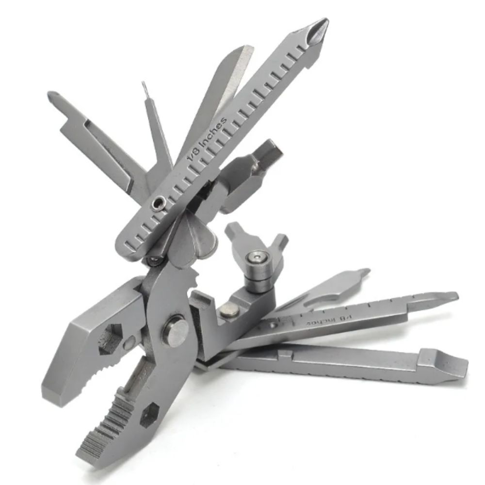 Solid Stainless Steel Pocket Tool Kit Portable Mini Multi-Function Multifunctional Tool 25 Tools In One Wrench Folding Plier