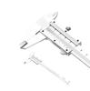 Industrial Vernier Caliper 150mm 200mm 300mm Carbon Steel Manual Measuring Tool Dual Scale Gauge