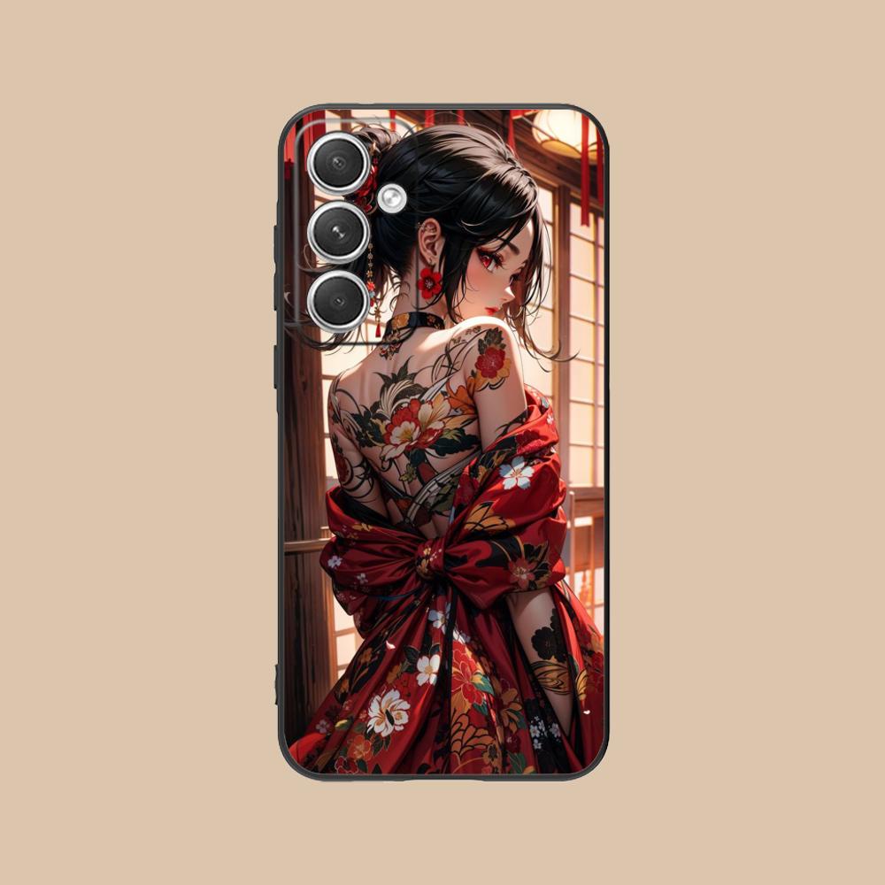 Модный чехол для телефона с тату-девушкой для Samsung Galaxy S26 S25 S24 S23 S22 S21 S20 Note20 Plus FE Ultra Цветной чехол Чехол